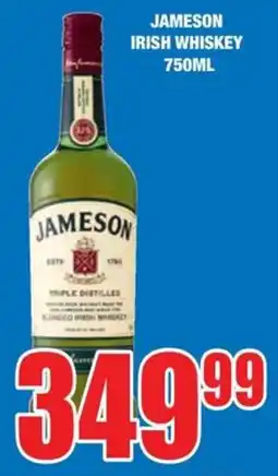 Boxer Liquors Jameson irish whiskey offer