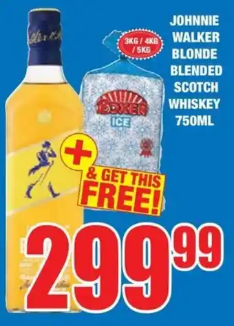 Boxer Liquors Johnnie walker blonde blended scotch whiskey offer