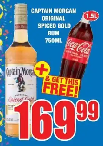 Boxer Liquors Captain morgan original spiced gold rum offer