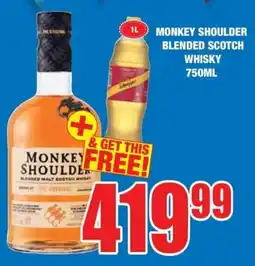 Boxer Liquors Monkey shoulder blended scotch whisky offer