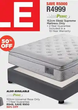 House & Home MaxiPedic Sleep Supreme Mattress Only offer