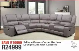House & Home Kansas Corner Recliner Lounge Suite with Consoles offer