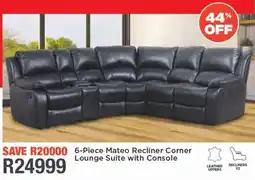 House & Home Mateo Recliner Corner Lounge Suite with Console offer