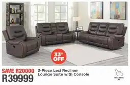 House & Home Lexi Recliner Lounge Suite with Console offer