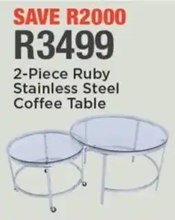House & Home Ruby Stainless Steel Coffee Table offer