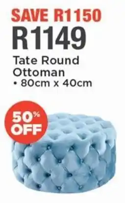 House & Home Tate Round Ottoman offer