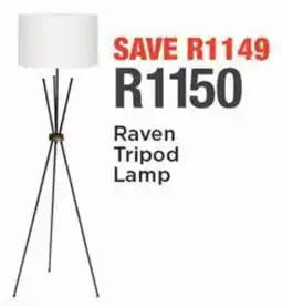 House & Home Raven Tripod Lamp offer