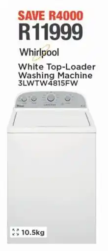 House & Home Whirlpool White Top-Loader Washing Machine offer