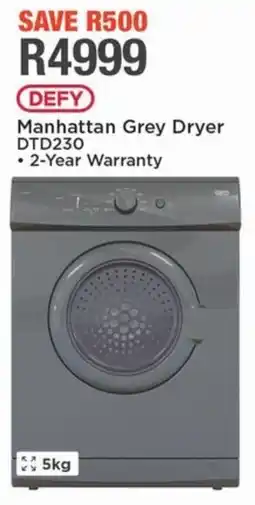 House & Home DEFY Manhattan Grey Dryer offer