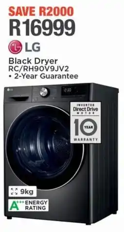 House & Home LG Black Dryer offer