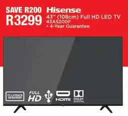 House & Home Hisense 43" 108cm Full HD LED TV offer