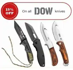 Outdoor Warehouse DOW Knives offer