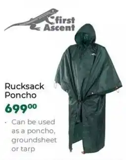 Outdoor Warehouse First Ascent Rucksack Poncho offer
