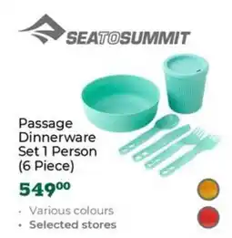 Outdoor Warehouse SEA TO SUMMIT Passage Dinnerware Set 1 Person offer
