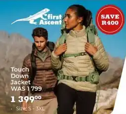 Outdoor Warehouse First Ascent Touch Down Jacket offer