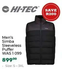 Outdoor Warehouse HI-TEC Men's Simba Sleeveless Puffer offer