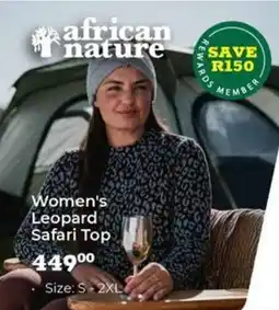 Outdoor Warehouse African Nature Women's Leopard Safari Top offer