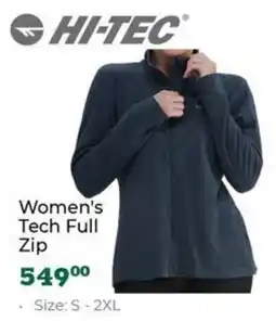Outdoor Warehouse HI-TEC Women's Tech Full Zip offer
