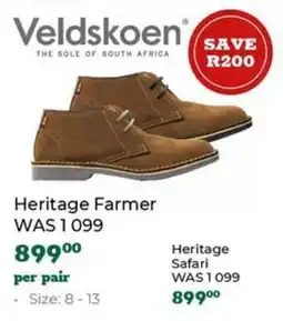 Outdoor Warehouse Veldskoen Heritage Farmer or Heritage Safari offer