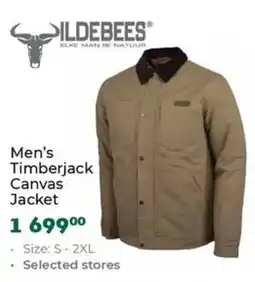 Outdoor Warehouse ILDEBEES Men's Timberjack Canvas Jacket offer