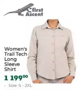 Outdoor Warehouse First Ascent Women's Trail Tech Long Sleeve Shirt offer
