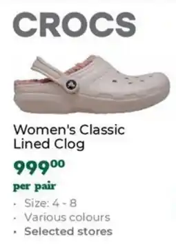 Outdoor Warehouse CROCS Women's Classic Lined Clog offer