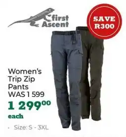 Outdoor Warehouse First Ascent Women's Trip Zip Pants offer