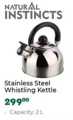 Outdoor Warehouse Natural Instincts Stainless Steel Whistling Kettle offer