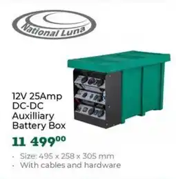 Outdoor Warehouse National Luna 12V 25Amp DC-DC Auxilliary Battery Box offer
