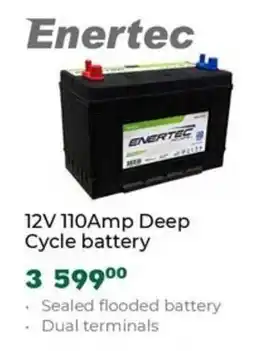 Outdoor Warehouse Enertec 12V 110Amp Deep Cycle battery offer
