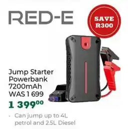Outdoor Warehouse RED-E Jump Starter Powerbank 7200mAh offer