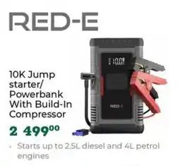 Outdoor Warehouse RED-E 10K Jump starter/ Powerbank With Build-In Compressor offer