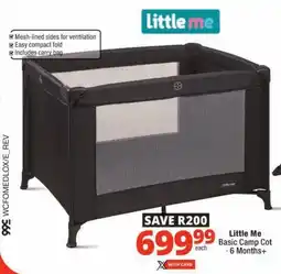 Checkers Little Me Basic Camp Cot offer