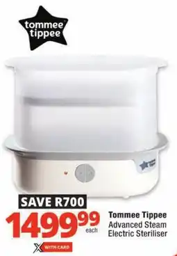 Checkers Tommee Tippee Advanced Steam Electric Steriliser offer