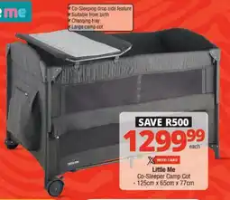 Checkers Little Me Co-Sleeper Camp Cot offer