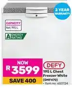 Game Defy 195L Chest Freezer White DMF470 offer