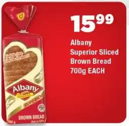 OK Foods Albany Superior Sliced Brown Bread offer