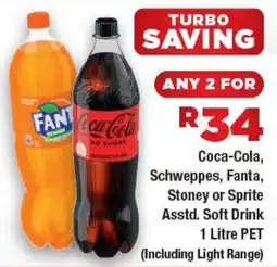 OK Foods Coca-Cola, Schweppes, Fanta, Stoney or Sprite Asstd. Soft Drink offer