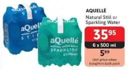 Makro AQUELLÉ Natural Still or Sparkling Water offer