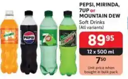 Makro PEPSI, MIRINDA, 7UP or MOUNTAIN DEW Soft Drinks offer