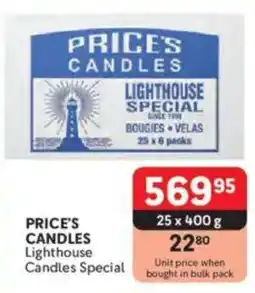 Makro PRICE'S CANDLES Lighthouse Candles Special offer