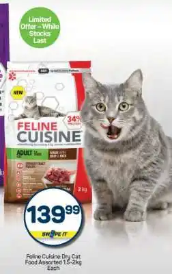 Pick n Pay Feline Cuisine Dry Cat Food Assorted 1.5-2kg Each offer
