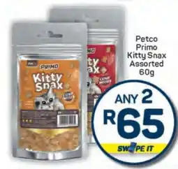 Pick n Pay Petco Primo Kitty Snax Assorted 60g offer