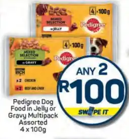 Pick n Pay Pedigree Dog Food in Jelly or Gravy Multipack Assorted 4 x 100g offer