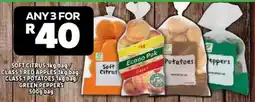 Usave Soft citrus/ class 1 red apples/ class 1 potatoes/ green peppers offer