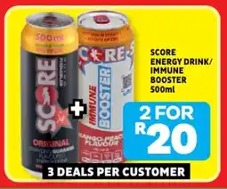 Usave Score energy drink/ immune booster offer