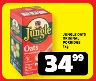 Usave Jungle oats original porridge offer