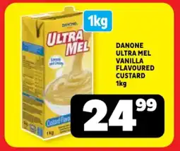 Usave Danone ultra mel vanilla flavoured custard offer
