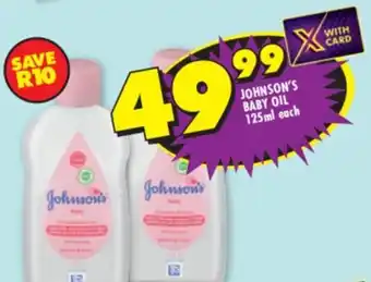 Shoprite Johnson's baby oil offer
