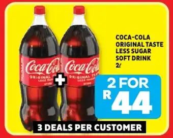Usave Coca-cola original taste less sugar soft drink offer